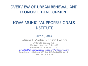 OVERVIEW OF URBAN RENEWAL ISCPA/AOS TIF COMPLIANCE