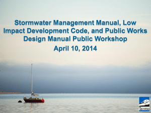 City of Tacoma Stormwater Management Manual Updates Workshop