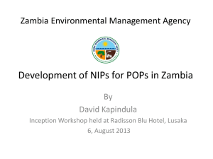 Zambia Environmental Management Agency Development of NIPs