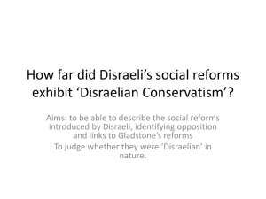 Disraeli`s social Reformsanswers