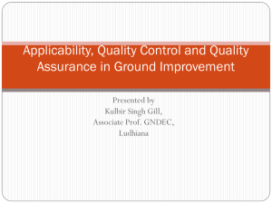 Applicability, Quality Control and Quality Assurance in