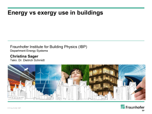 Energy vs exergy use in buildings