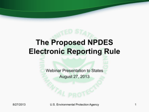 Proposed e-Reporting
