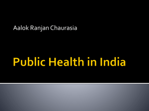 Public Health in India - Indira Gandhi Institute of Development