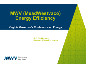Bob Fledderman, Manager, Emerging Issues, MeadWestvaco (MWV)