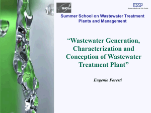 Wastewater Generation, Characterization and The
