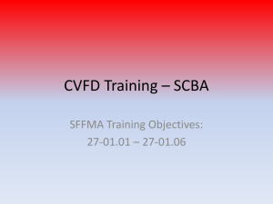 CVFD Training – SCBA B27.1