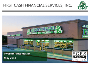 As of March 31, 2014 - First Cash Financial Services
