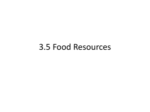3.5 Food Resources