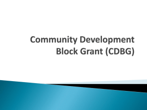 Community Development Block Grant (CDBG)