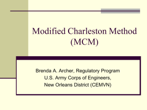 Modified Charleston Method - Coastal Protection and Restoration