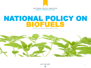 Biofuel Policy