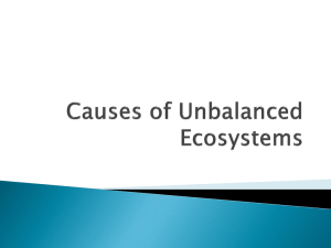 Causes of Unbalanced Ecosystems