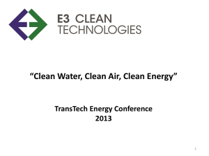 E3 Clean Technologies, Inc. - TransTech Energy Conference