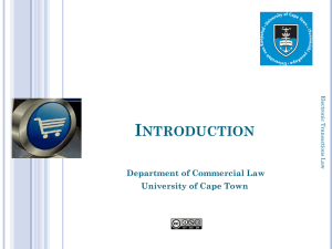 2 - e-transactions Law - University of Cape Town