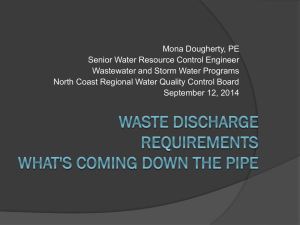 Waste Discharge Requirements: What`s Coming Down The