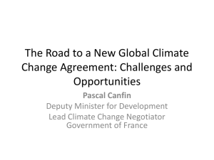 The Road to a New Global Climate Change Agreement