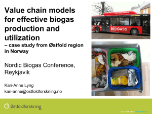 Value Chain models for effective biogas production and