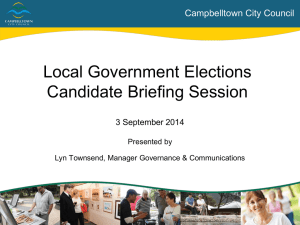 Council Candidate Briefing 2014