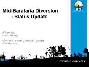 Mid-Barataria Diversion - Coastal Protection and Restoration Authority
