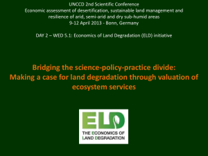 Bridging the science-policy-practise divide: Making a case for land