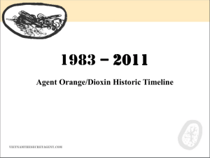 Agent Orange/Dioxin Historic Timeline 1983-2011