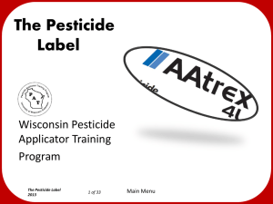 The Pesticide Label