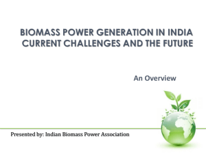 Biomass Power Generation in India