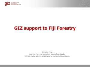 GIZ support to Fiji in Forestry Sector