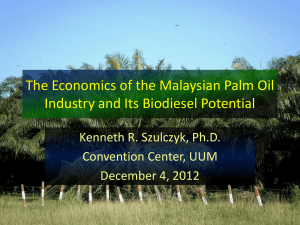 The Economics of the Malaysian Palm Oil Industry