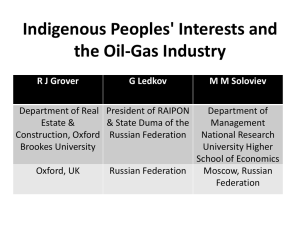 Indigenous Peoples` Interests and the Oil