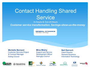 New Improved Shared Call Handling Service