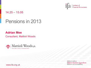 Pensions in 2013 - Institute of Financial Accountants