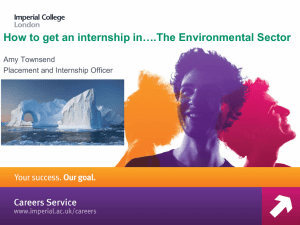 How to get an internship in*. The Environmental sector
