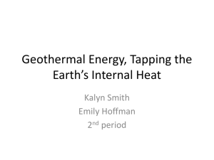 Geothermal Energy, Tapping the Earth`s Internal Heat