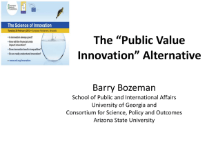 Link:Presentation of Barry Bozeman