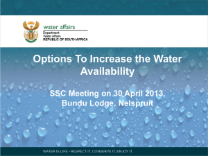 Options Increase Water Availability