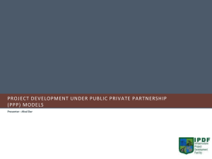 Project Development under PPP Models-CEO, IPDF