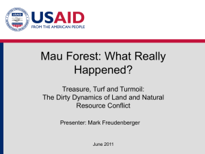 Mau Forest: What Really Happened? Presentation