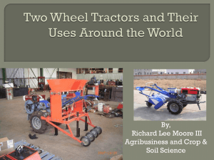 Two Wheel Tractors - Precision Agriculture, SOIL4213, Oklahoma
