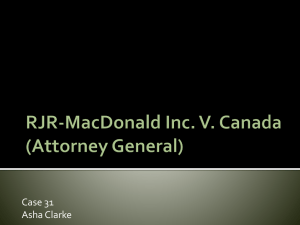 RJR-MacDonald Inc. V. Canada (Attorney General)