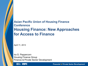 Capital Markets Practice - Asia Pacific Union For Housing Finance