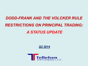 Volcker Rule Status Update
