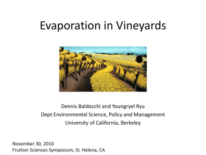 Evaporation in Vineyards - University of California, Berkeley