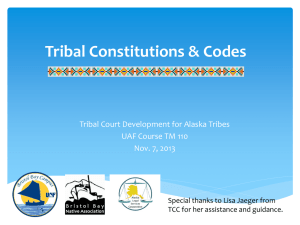 on Tribal Constitutions & Codes presented by UAF