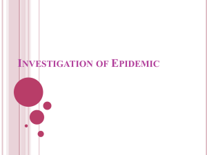 Investigation of Epidemic