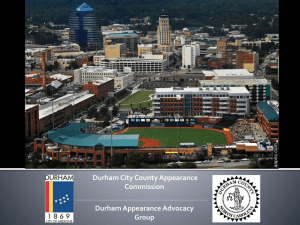 Durham City County Appearance Commission The DCCAC is a