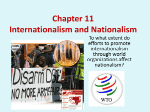 Internationalism and nationalism