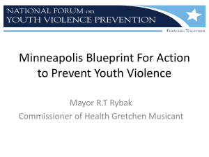 Minneapolis Blueprint For Action to Prevent Youth Violence