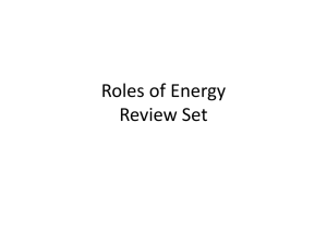 Roles of Energy Review Set
